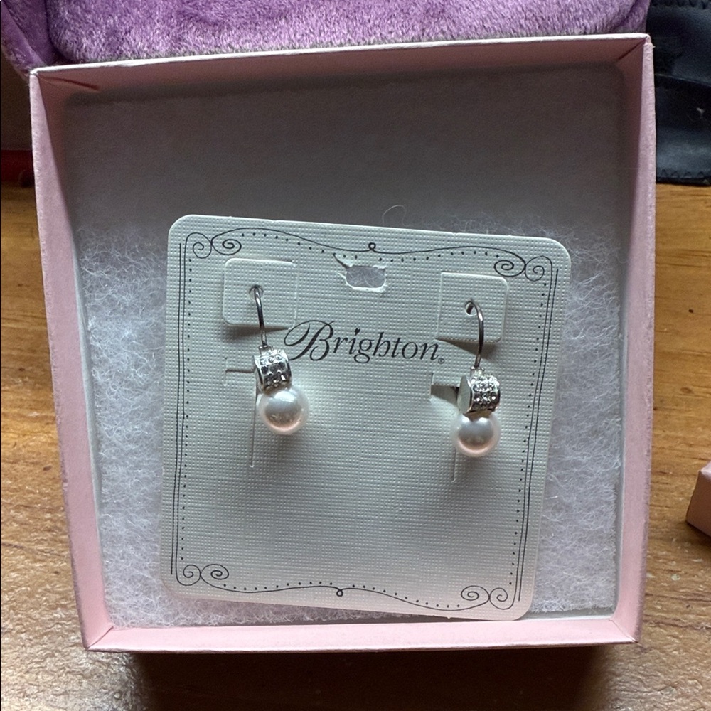 Brighton Silver and Pearl Earrings